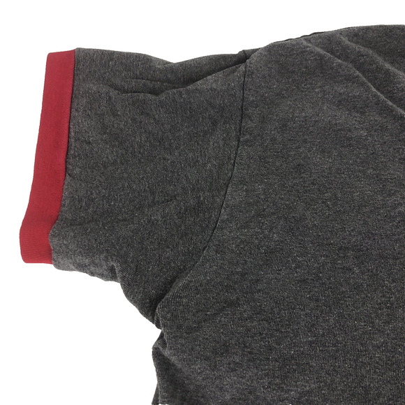 Vintage Nike Men's Shirt V-Neck Sportswear Puffer Patch Logo Large Gray & Red - Picture 15 of 16